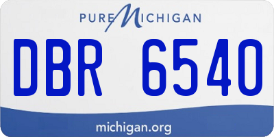 MI license plate DBR6540