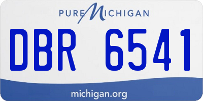 MI license plate DBR6541