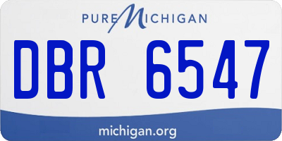 MI license plate DBR6547