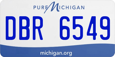 MI license plate DBR6549