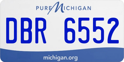 MI license plate DBR6552