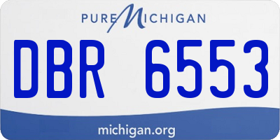MI license plate DBR6553