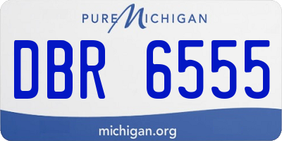 MI license plate DBR6555