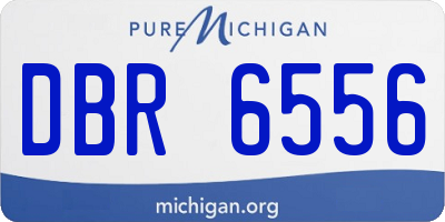 MI license plate DBR6556