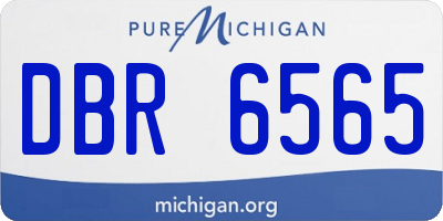 MI license plate DBR6565