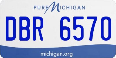 MI license plate DBR6570