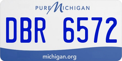 MI license plate DBR6572