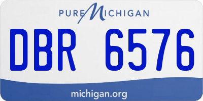 MI license plate DBR6576