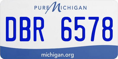 MI license plate DBR6578