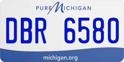 MI license plate DBR6580