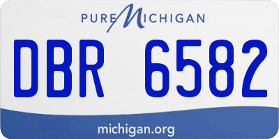MI license plate DBR6582