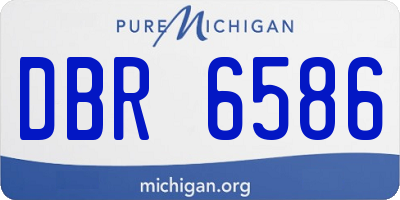 MI license plate DBR6586