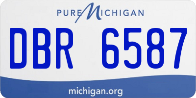 MI license plate DBR6587
