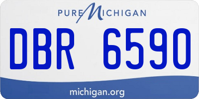 MI license plate DBR6590