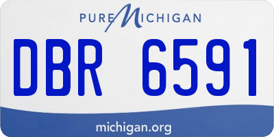 MI license plate DBR6591