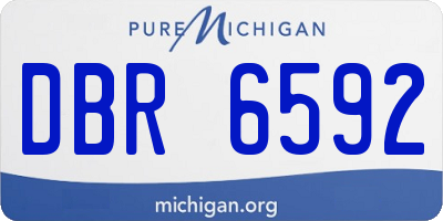 MI license plate DBR6592