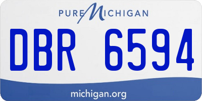 MI license plate DBR6594