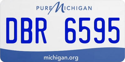 MI license plate DBR6595