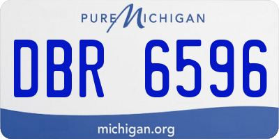 MI license plate DBR6596