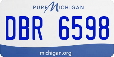 MI license plate DBR6598