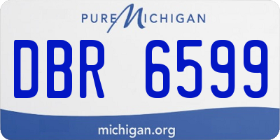 MI license plate DBR6599