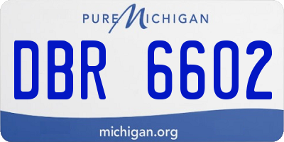 MI license plate DBR6602