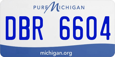 MI license plate DBR6604
