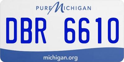 MI license plate DBR6610