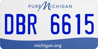 MI license plate DBR6615