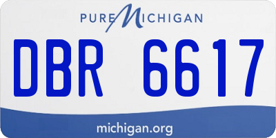MI license plate DBR6617