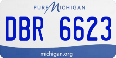 MI license plate DBR6623