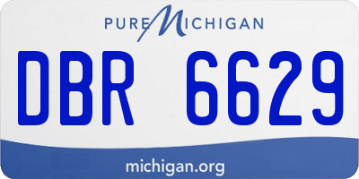 MI license plate DBR6629