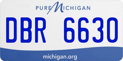 MI license plate DBR6630