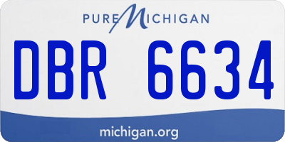 MI license plate DBR6634