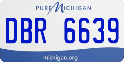 MI license plate DBR6639