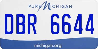 MI license plate DBR6644