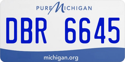 MI license plate DBR6645