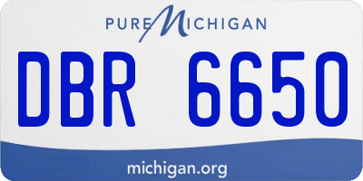 MI license plate DBR6650