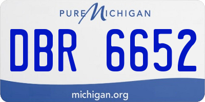 MI license plate DBR6652