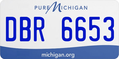 MI license plate DBR6653