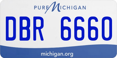 MI license plate DBR6660