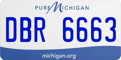 MI license plate DBR6663