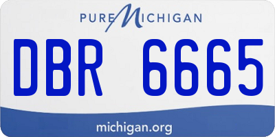 MI license plate DBR6665