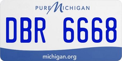 MI license plate DBR6668