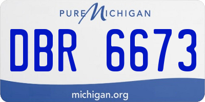 MI license plate DBR6673