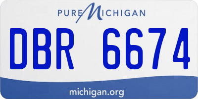 MI license plate DBR6674