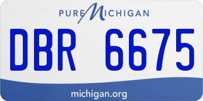 MI license plate DBR6675