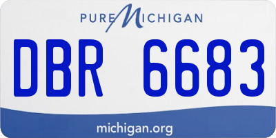 MI license plate DBR6683