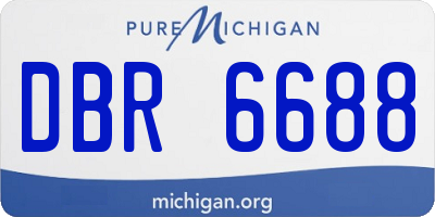 MI license plate DBR6688