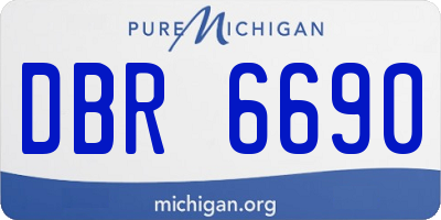 MI license plate DBR6690